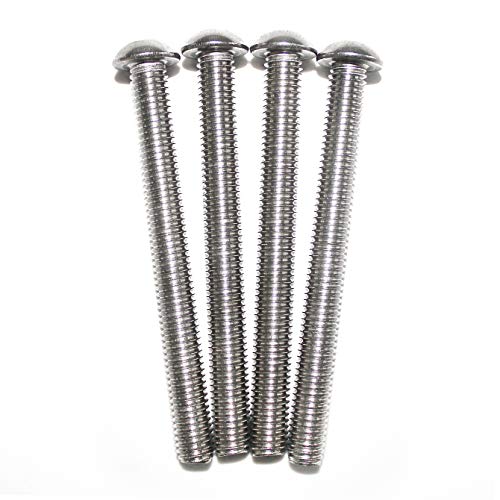Pack of 5 M8 x 80 Screw Semi-Round Head with Inner Hexagonal Round and Pin ISO 7380-1 Similar Stainless Steel A2-070 Blank Metal Screws - Image 2