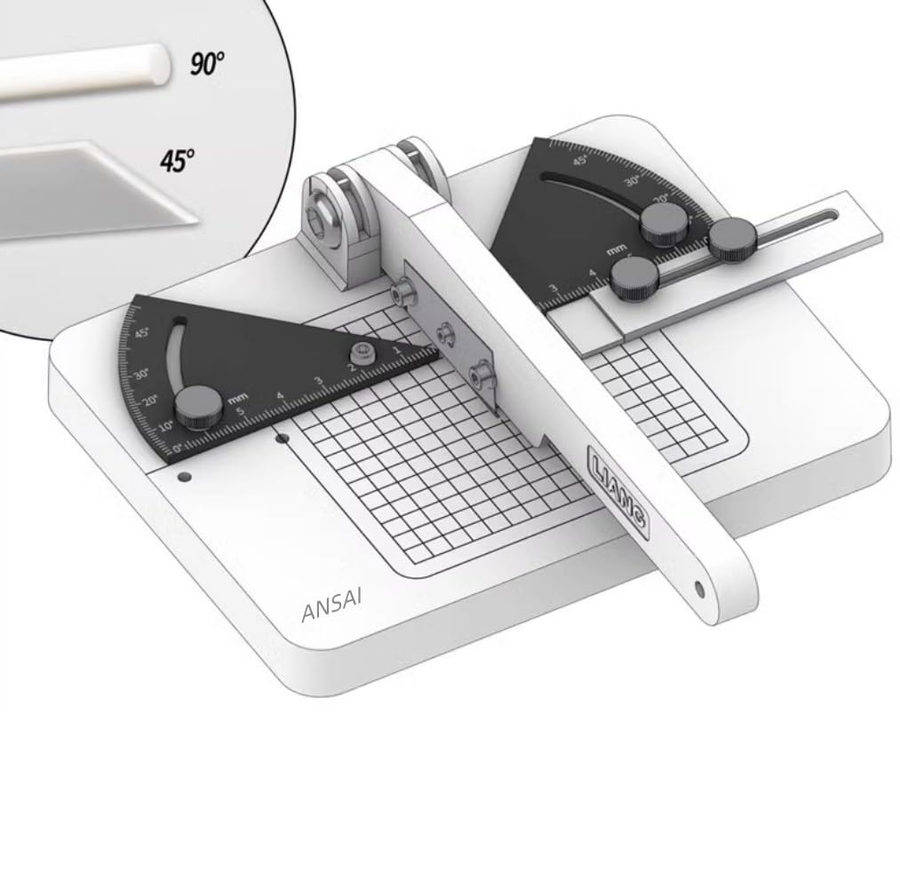 ANSAI Miter Cutter, Angle Cutting Station with 3 Replacement Blades, Assembly Required