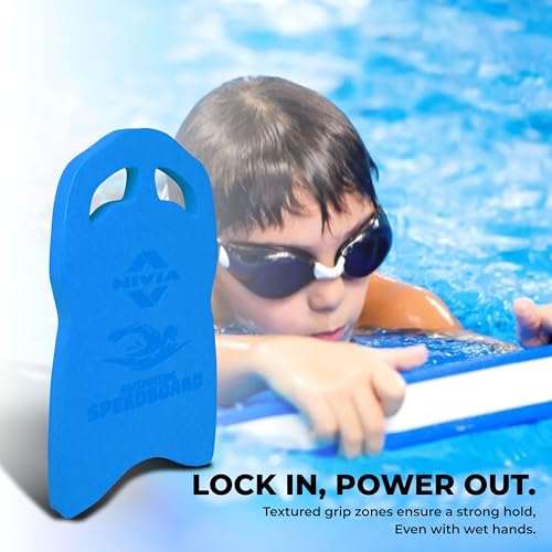 Image of Nivia SpeedBoard for Swimming, Sports Swimming Floats for Adults-Kids, Kickboard for Beginners Training, Float Pad with All Holding Angles (Blue)