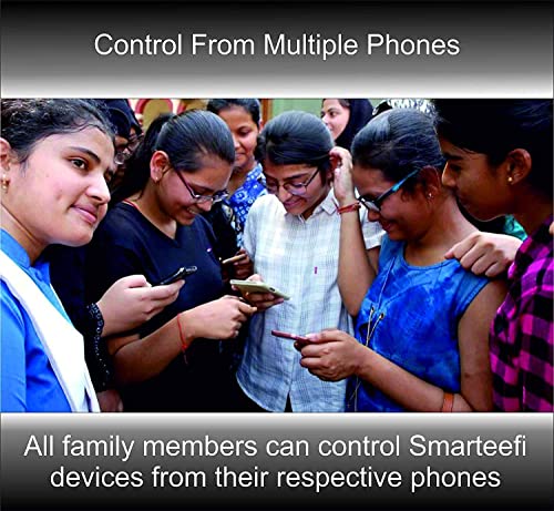 Image of Smarteefi Touch 8 Port Modular WiFi Smart Switch Board (7 Light Switch + 1 Switch 16A), Customizable with add-on modules, Compatible with Alexa & Google Home, White (Size: 6M (220mmx90mmx40mm))