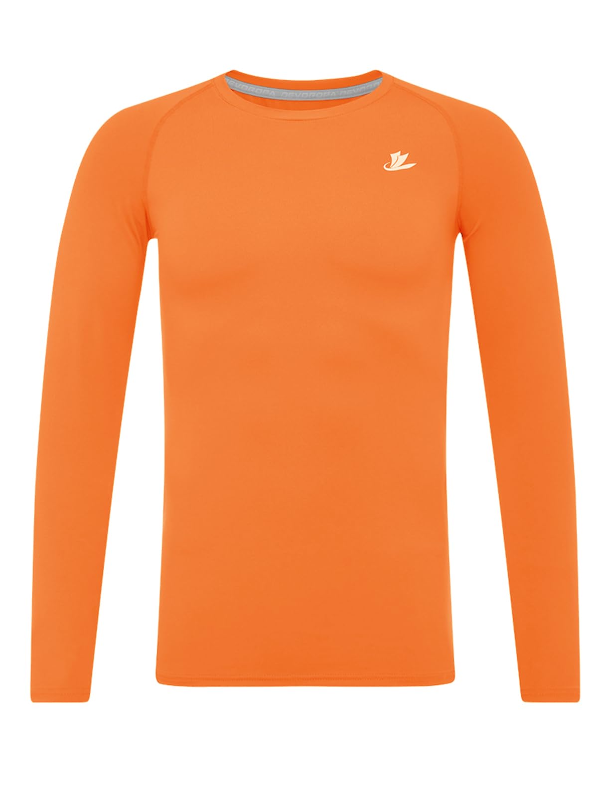 DEVOROPA Youth Boys Compression Shirt Long Sleeve Football Baseball Undershirt Quick Dry Sports Baselayer Crewneck