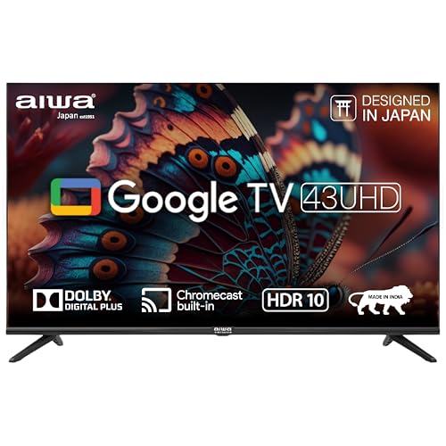 Image of Aiwa 108 cm (43 inches) 4K Ultra HD | Google TV | Smart TV | Built-in Apps | Magnifiq Series Bezel-Less | 60 Hz | 2 GB RAM | 16 GB Storage | Dolby Digital+ | Signature Sound | AS43UHDX1 GTV