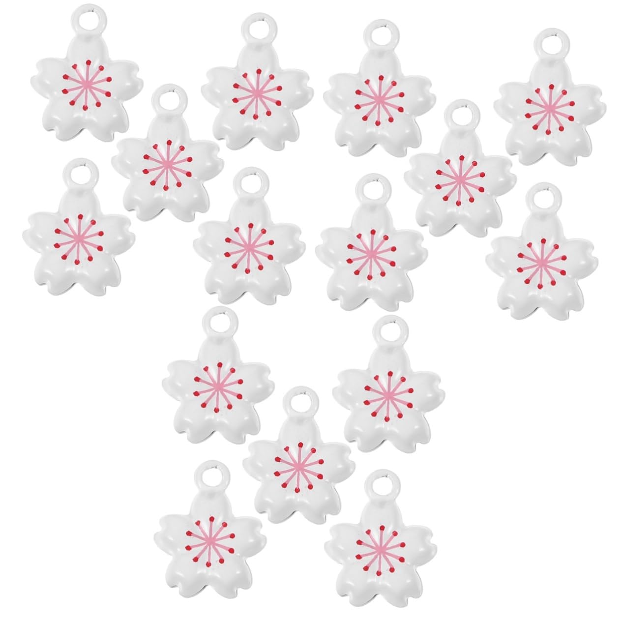 MAGICLULU 3 Set Ornamento Di Campana Di Fiori Di Ciliegio Sospeso Campane Campana Sospesa Fascino Di Fiori Di Ciliegio Decorativo Ciondolo Metallo 5 Pezzi*3