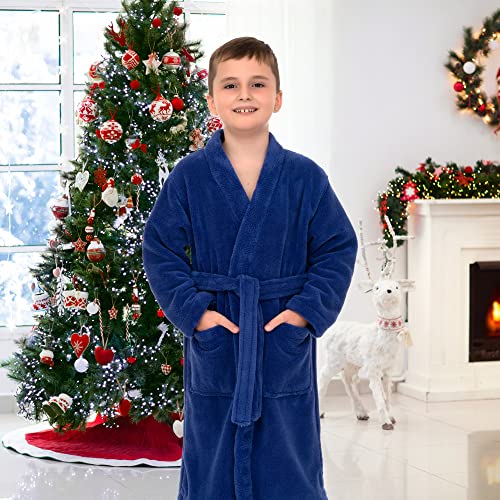 TowelSelections Boys Robe Kids Soft Plush Kimono Fleece Bathrobe4