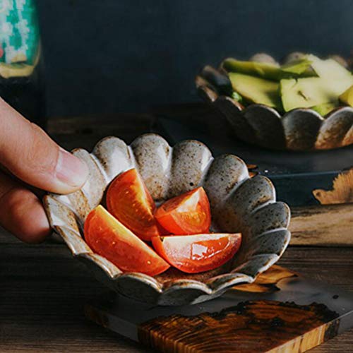 HEMOTON Molho Prato de Cerâmica de Estilo Japonês Do Vintage Tempero Pratos Aperitivo Prato Sobremes