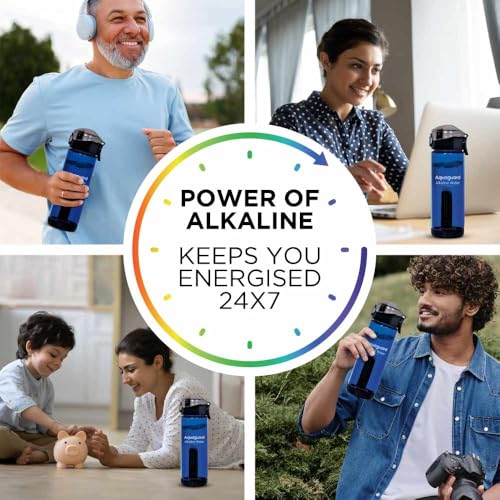 Image of Aquaguard Alkaline Water Bottle | Enhances pH & Boosts Hydration | 640 ml Capacity | Portable & Reusable | Adds Essential Minerals | Suitable for Daily Use | 1-Year Cartridge Life | BPA-Free
