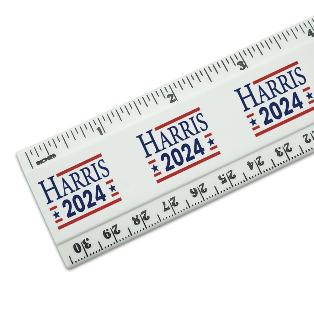 Kamala Harris 2024 12 Inch Standard and Metric Plastic Ruler