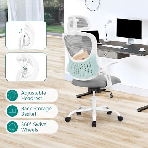Smug GJ67GREFW Home Office Desk Chair, Ergonomic Computer Managerial Executive Chairs High-Back Work Swivel Task Chairs thumb #4