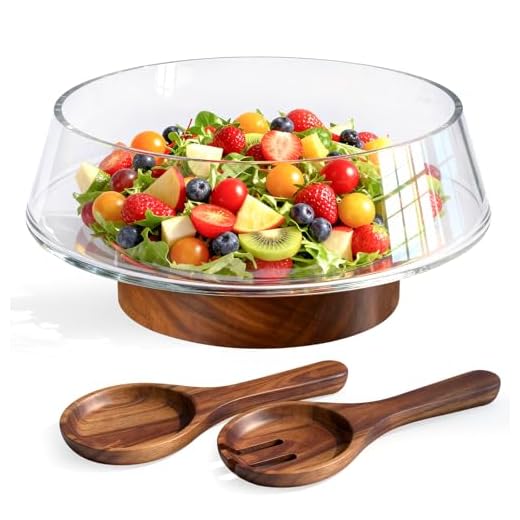 Airsent Glass Salad Bowl Set