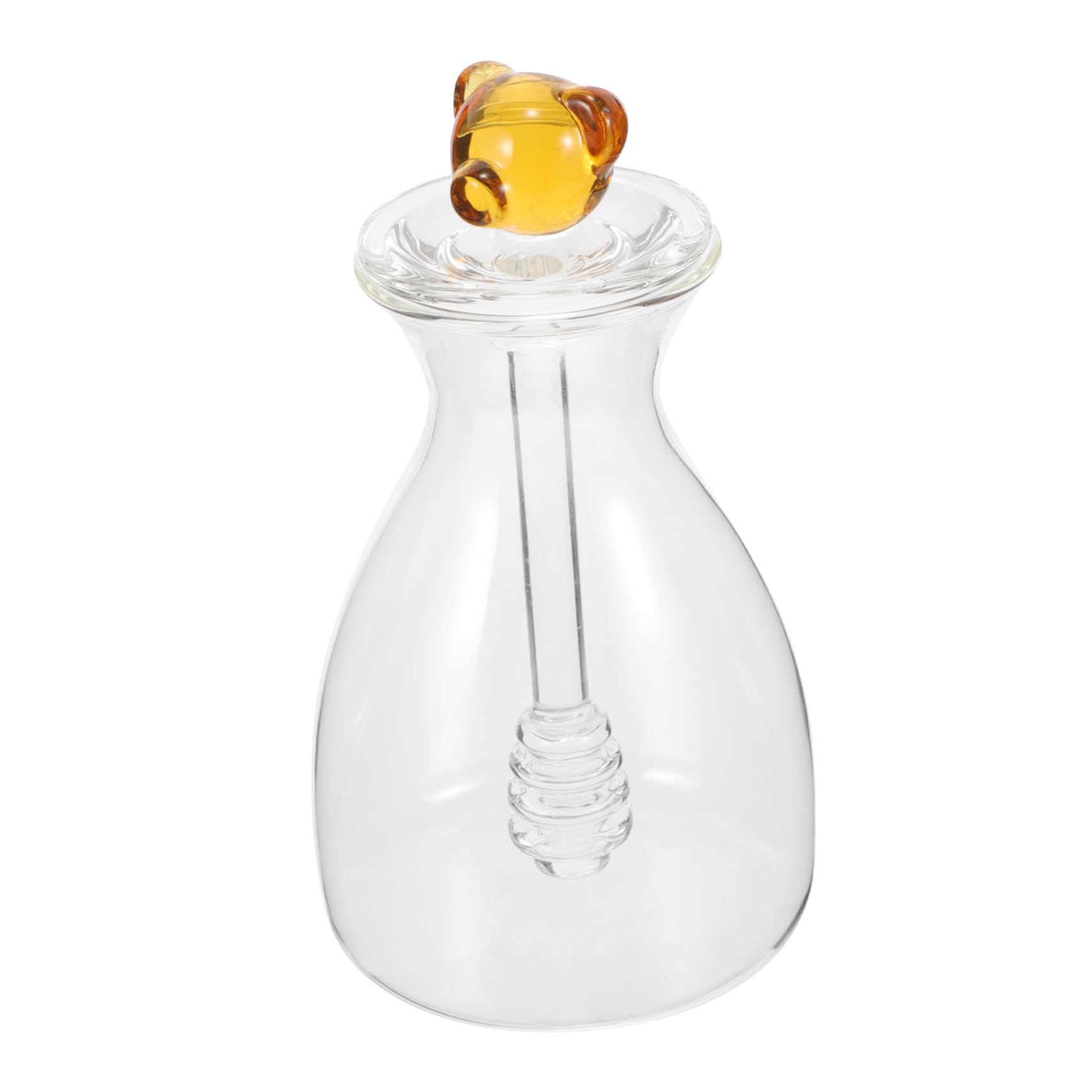 Healifty Transparenter Honigglas aus Glas mit Deckel und Löffel für Zuhause Aufbewahrungsgefäß für Honig und Gewürze