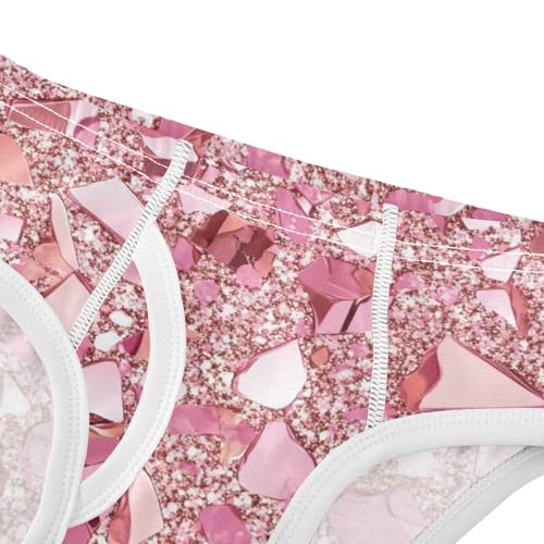 KLL Rose Gold Pink Glitter Toddler Boys Comfort Briefs Cute Undies4