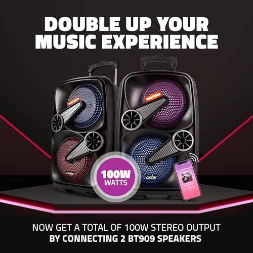 Image of Artis BT909 50W Wireless Bluetooth Party Speaker with FM /USB /Aux in /TF Card & Wireless Mic.
