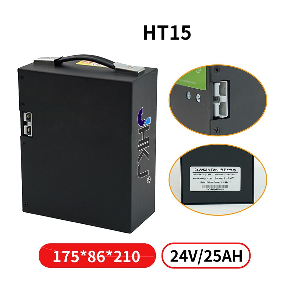 Batterie au Lithium Fer Phosphate LiFePO4 24V 25Ah pour Chariot élévateur, Batterie 24 Volts pour transpalette électrique avec Moteur de 0 à 600 W.