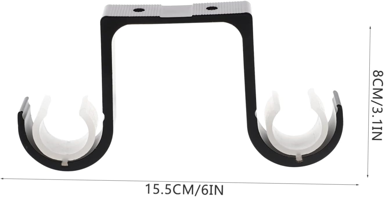 Curtain rails and fittings,curtain brackets,Curtain Rod Bracket Curtain Rod Support Curtain Rod Hooks Curtain Rods No Drilling Curtain Rod Holders Brackets Curtain Rod Racks ( Color : White , Si ( Col