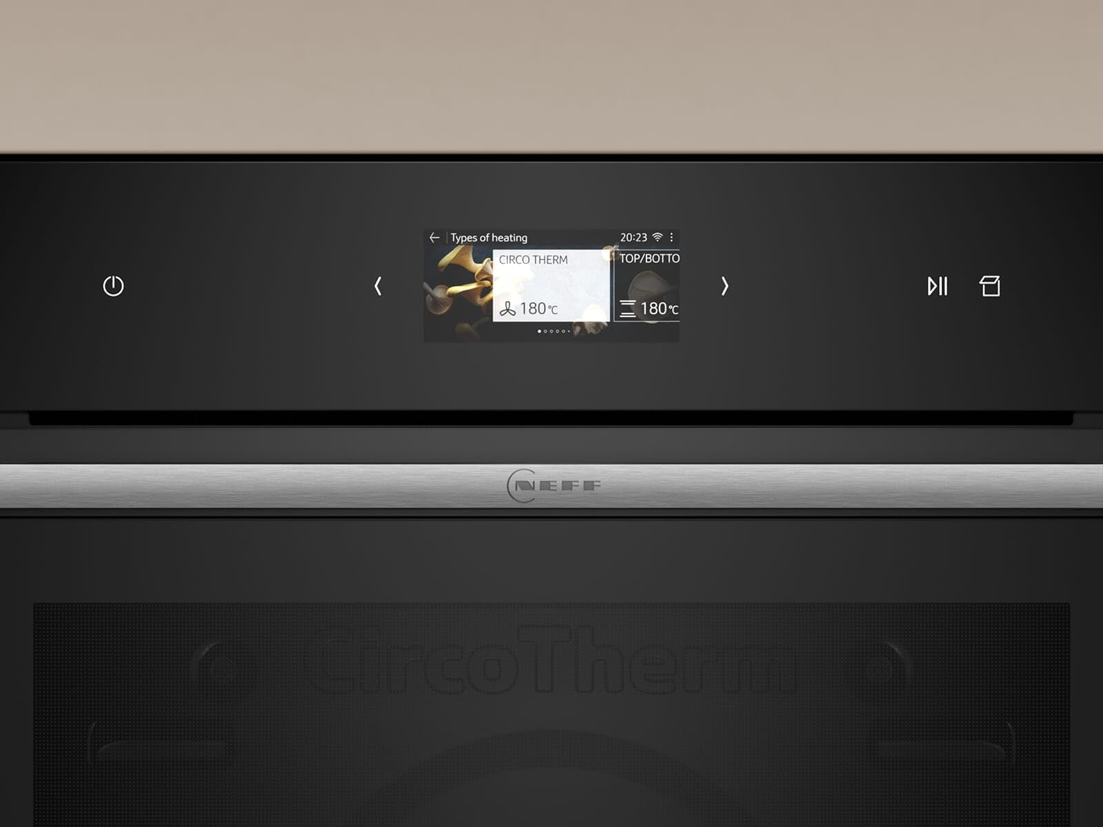 Neff VarioSteam Slide and Hide B64VS71N0, N90 Built-in Oven with Steam Support, 60 x 60 cm, 4.1 Inch Full Touch TFT Colour and Graphic Display, Pyrolysis, Home Connect, Soft Opening and Soft Close