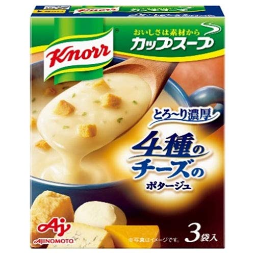 味の素 クノール カップスープ 4種のチーズのとろ~り濃厚ポタージュ (17.9g×3袋)×10箱入×(2ケース)