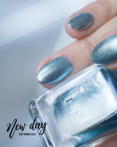 Image of ILNP New Day - Icy Blue Holographic Metallic Nail Polish
