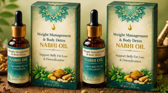 Nabhi Oil for Weight Management & Body Detox 30ml | Ayurvedic Herbal Belly Button Oil | Supports Digestive Wellness, Metabolism Balance, Relaxation & Daily Self-Care for Men & Women (1)-image-24