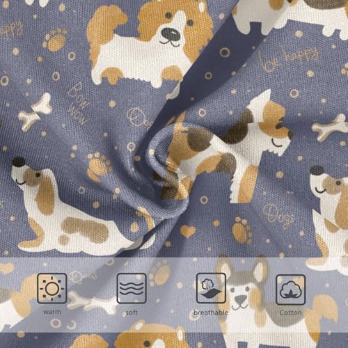 Wusikd Dogs Girls' Underwear Cotton Blue Girls Briefs Soft Toddler Underwear 8T3