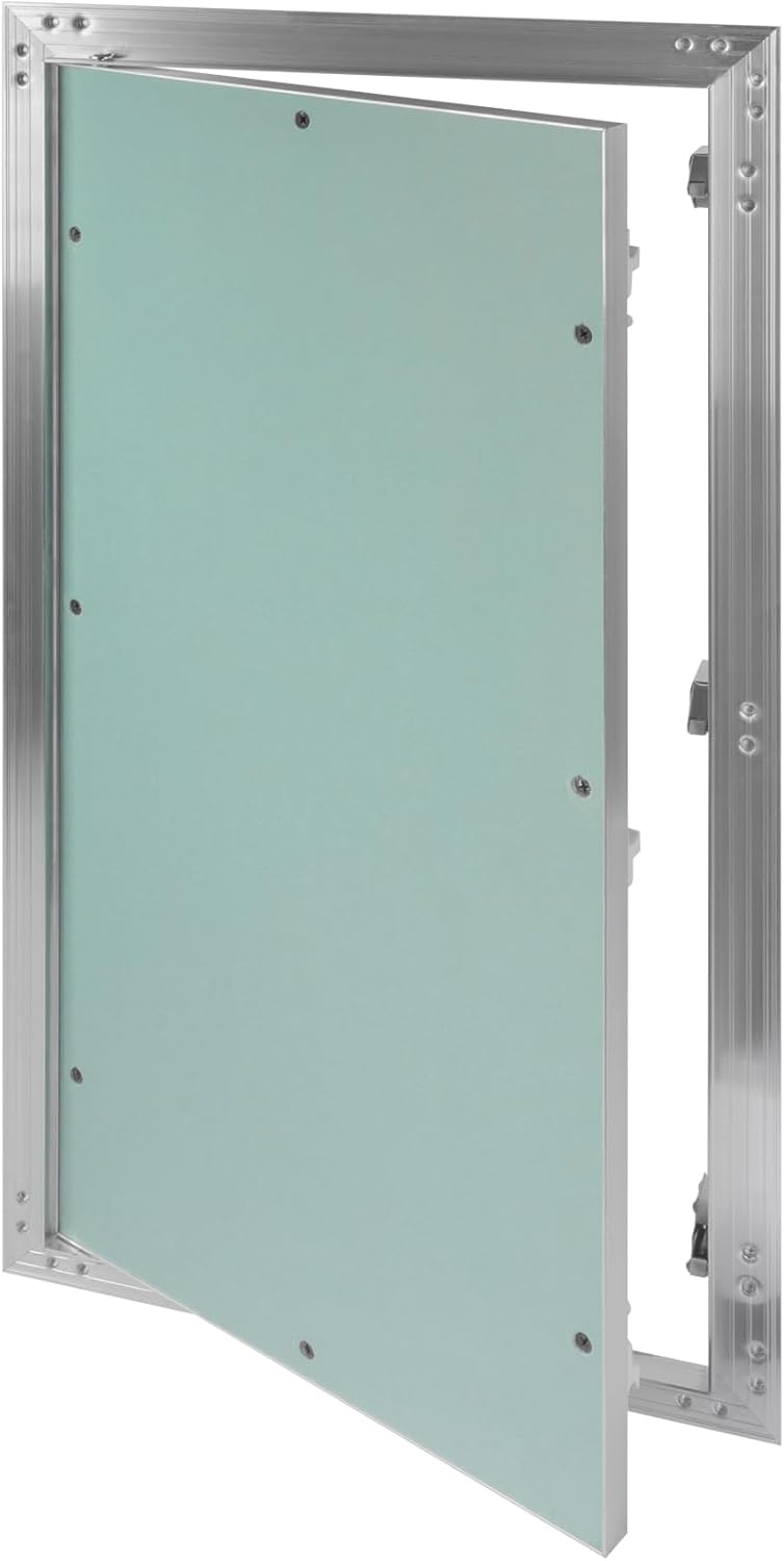 12" x 24" Inch Aluminum Drywall Access Panel - Service Shaft Door - Plumbing, Electricity, Heating, Alarm Wall Inspection hatch for Drywall - Bathroom Service Access Hole Cover