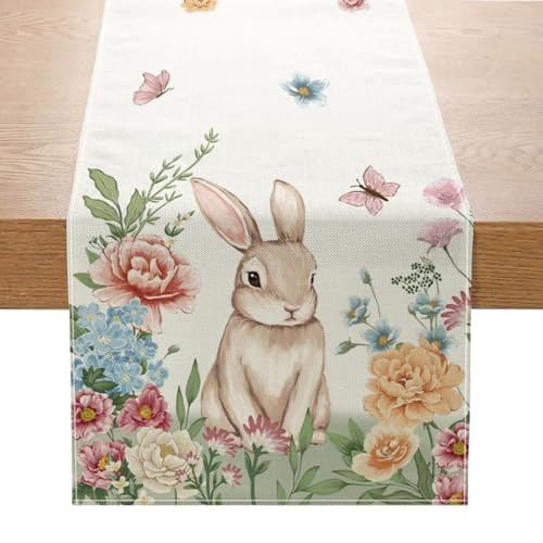 Easter Bunny Table Runner 50% Off - Colorful Spring Decor