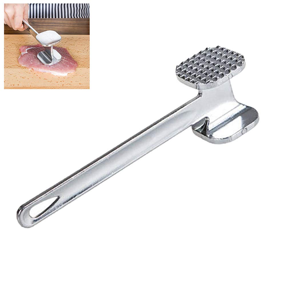 BSTCAR Schnitzel Tenderiser, Meat Tenderiser Double-Sided Meat Hammer Made of 304 Stainless Steel for Schnitzel Dishwasher Safe