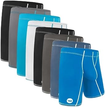 Real Mens Bulge Enhancing Pouch Underwear - 8 Pair Bundle of 9in Ice Silk Package Wrappers - Medium