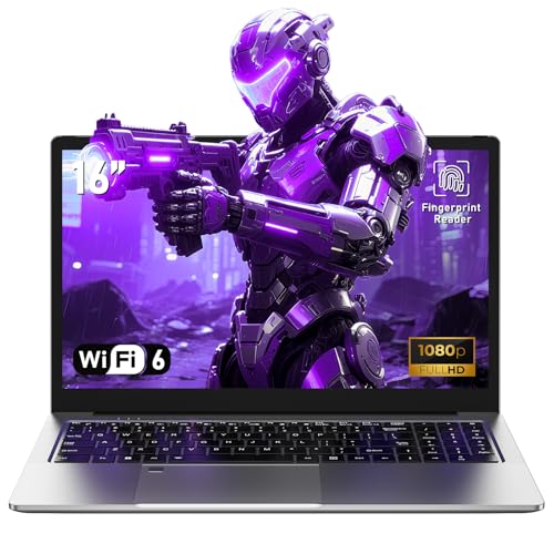 CHIFUYOU Gaming 16 pollici portatile 32 GB DDR4, 1 TB SSD R7 5825U fino a 4,5 GHz, WiFi 6, porte multimediali, schermo Full HD 1920 × 1080, webcam/touchpad/tastiera retroilluminata