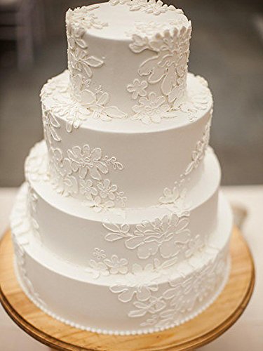 CALANDIS Silicone Fondant Cake Lace Sugar Craft Mat Cake Texture Decorating Mold Pink