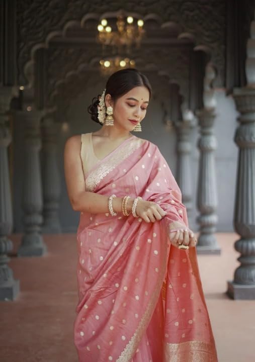Image of Flosive Women's Cotton Saree With Blouse Piece