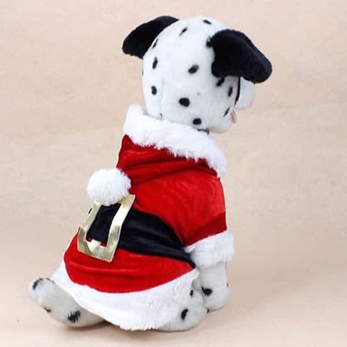 Miniatura 3 de Nuevo disfraz de Papá Noel de Navidad para Mascotas Abrigo con capucha de invierno para perro Chihuahua Yorkshire caniche, xs