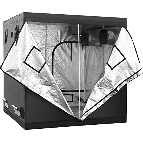 iPower 80 x80 x78  Mylar Hydroponic Water-Resistant Grow Tent with Observation Window and Removable Floor Tray, Tool Bag for Indoor Plant Seedling, Propagation, Blossom, etc