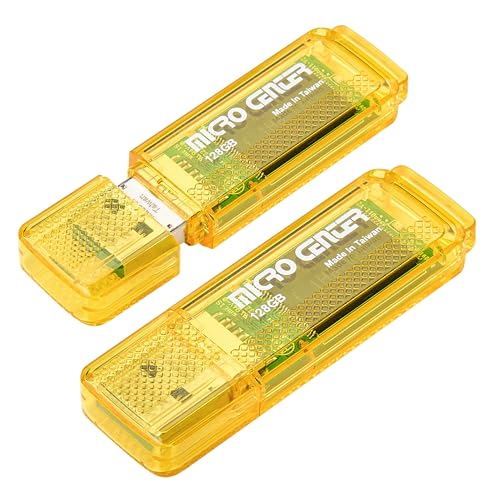Image of Micro Center SuperSpeed 2 Pack 128GB USB 3.0 Flash Drive Gum Size Memory Stick Thumb Drive Data Storage Jump Drive (128G-2 Pack)