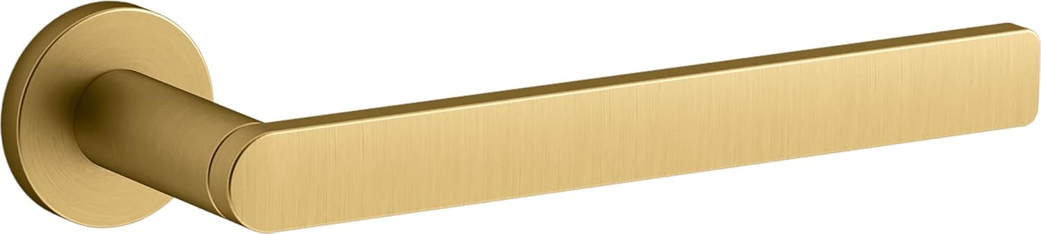 Vibrant Brushed Moderne Brass Wall Mounted Towel Arm