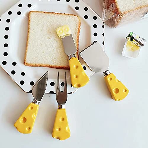 Sinzau 4-Piece Stainless Steel Cheese Knife Set - Slicer & Cutter for Cake, Fruit & More - Image 2