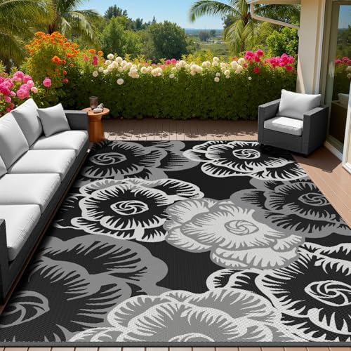 MontVoo 8x10 ft Waterproof Patio Rug