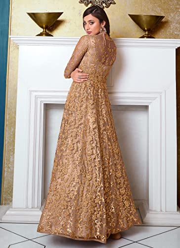 Soie Dupioni 54 DUPE17 caramel doré tissu haute couture au mètre