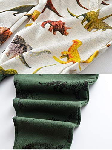 Toddler Baby Boy's Cartoon Print Dinosaur Car Animal Cotton Pants Drawstring Elastic Sweatpant(2-Pack 3-Pack)3