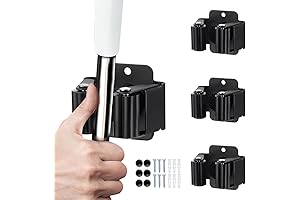 3PCS Wall Mounted Mop and Broom Holder, Heavy Duty, Stainless Steel