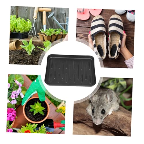 STAHAD 2個 多機能防水プラスチック収納トレイ 家用靴置き兼植物受け皿 ペットマットとしても 汎用性に 耐久性収納プレート