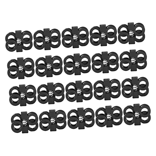 IWOWHERO Shoe Lace Locks Shoelace Buckle Non-slip Shoelace Fastener Easy to Use Shoelace Buckle for Children Elderly 20pcs Set