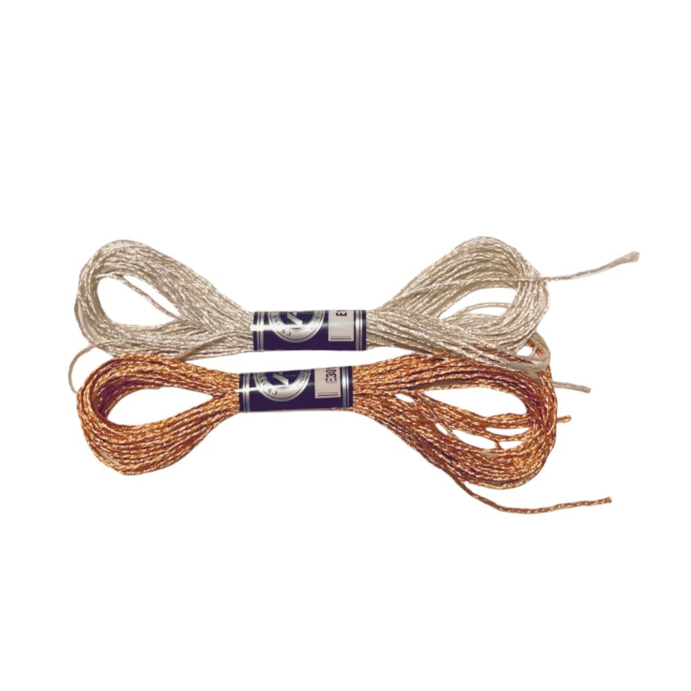 2 Skeins Glitter Embroidery Floss Cross Stitch Thread Metallic Embroidery for DIY Embroidery Thread Crafts