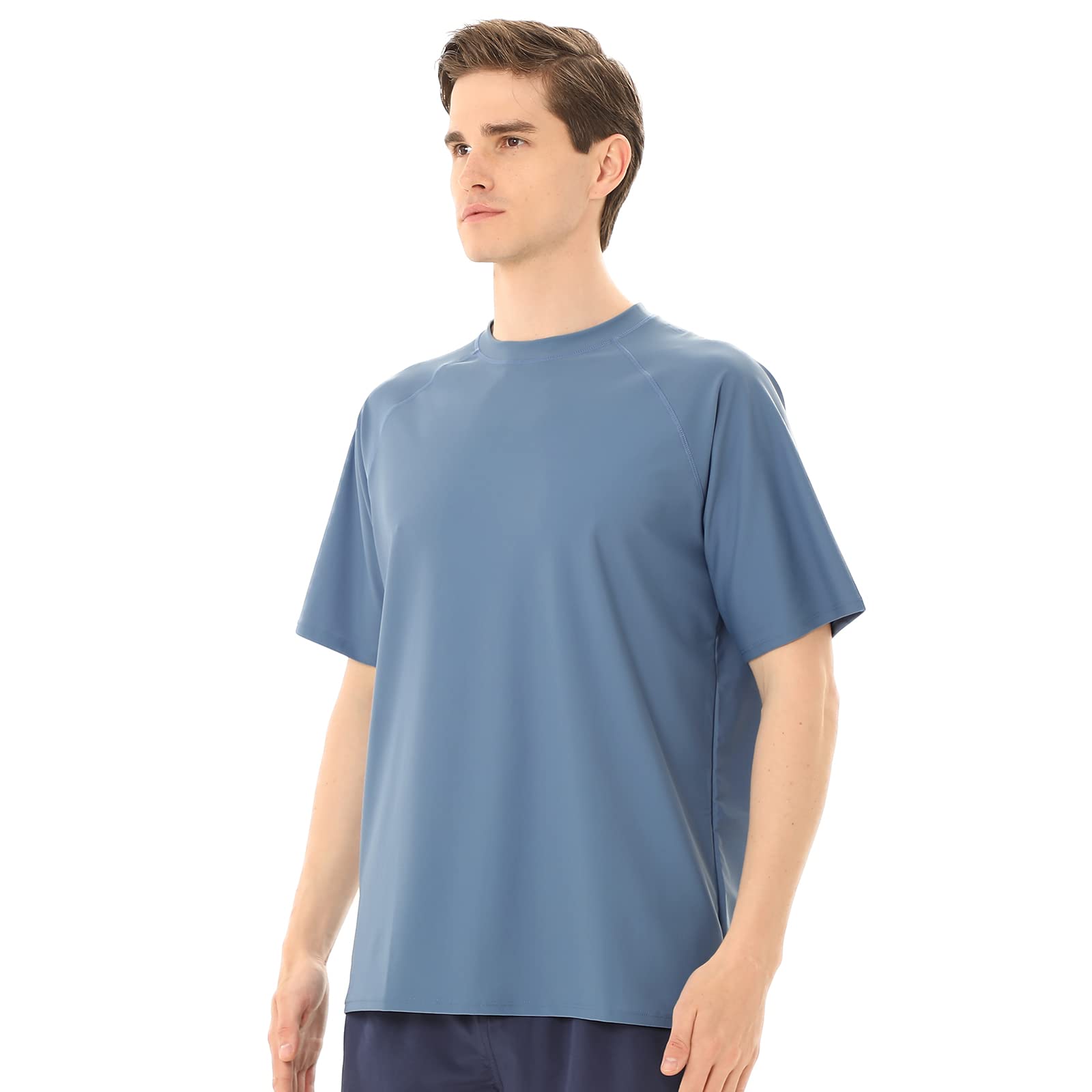 Camiseta UV Hombre Manga Corta Traje de Baño Protección Solar UPF 50+ Rashguard Camisa Deportiva Secado Rápido Adultos