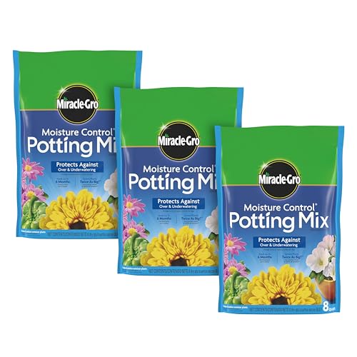 Miracle-Gro Moisture Control Potting Mix, For Container Plants, Protects against Over- and...
