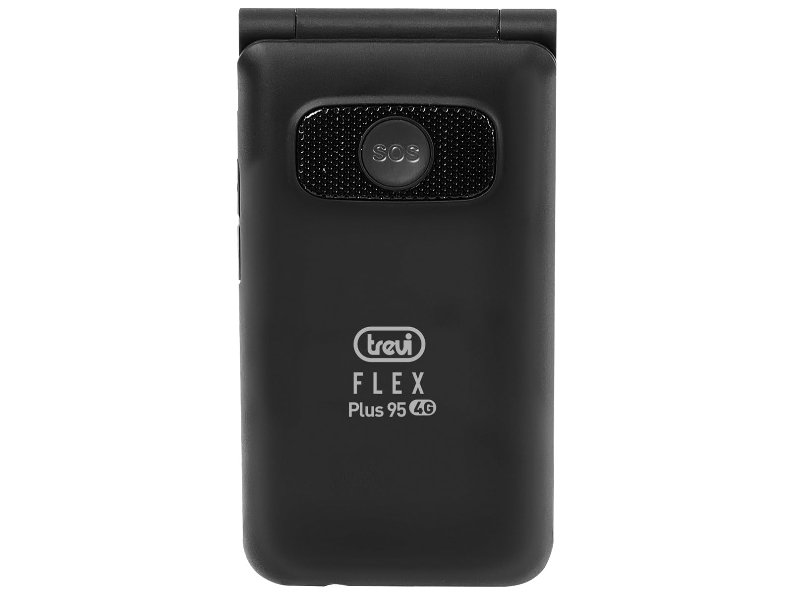 Trevi FLEX PLUS 95 4G Senior Phone a Conchiglia 4G con Doppio Display, Tasti Grandi Retroilluminati, Tasto SOS, Base di Ricarica USB-C, Cellulare Facile per Anziani con Funzioni Multimediali