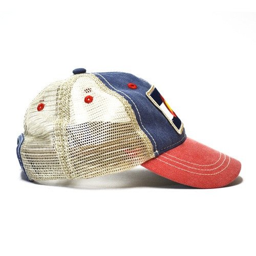 Yocolorado Kid's Vintage Colorado Flag Trucker Hat Multicolored #TOP2