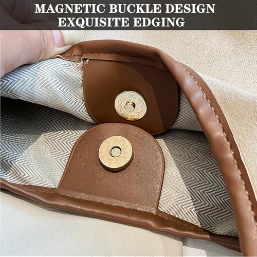 Image of Suede Hobo Bag for Women - Brown Retro Slouchy Purse - 2025 Upgrade New Fall Collection