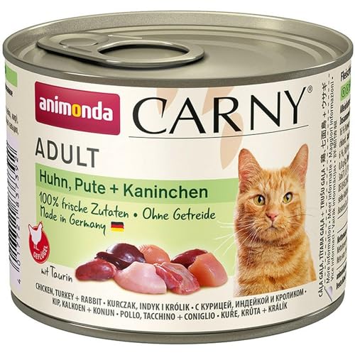 Produktbild von Animonda Carny Adult Katzen Nassfutter Huhn, Pute & Kaninchen - 6 x 200 g