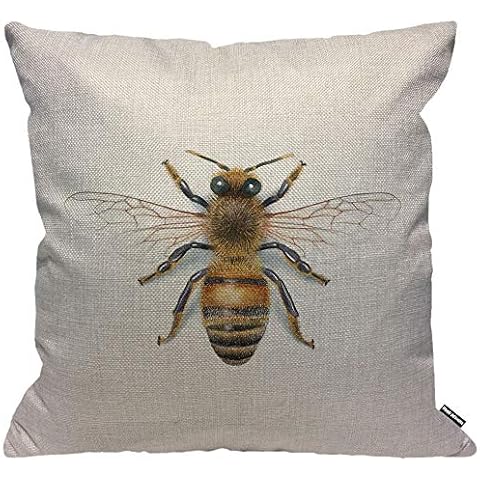 HGOD DESIGNS Funda de cojín de abeja Cover