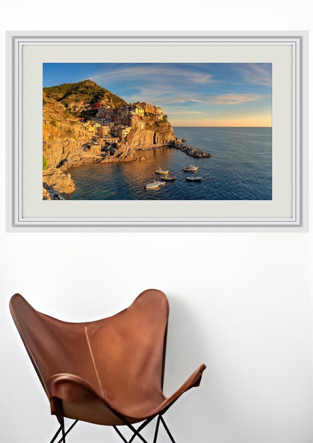 JVERF - JZZJ07104 Italy Liguria Sea Mountains Manarola Crag| Self-Adhesive Painting | Frameless